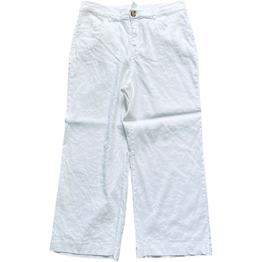 ADY P Pants Womens Size 8 Linen Blend Boho Wide Leg